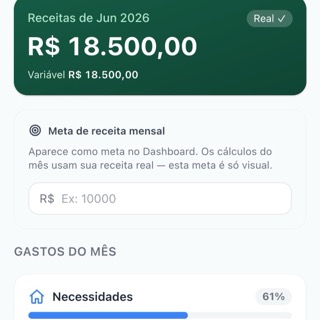 Tela de orçamento do MedFIN